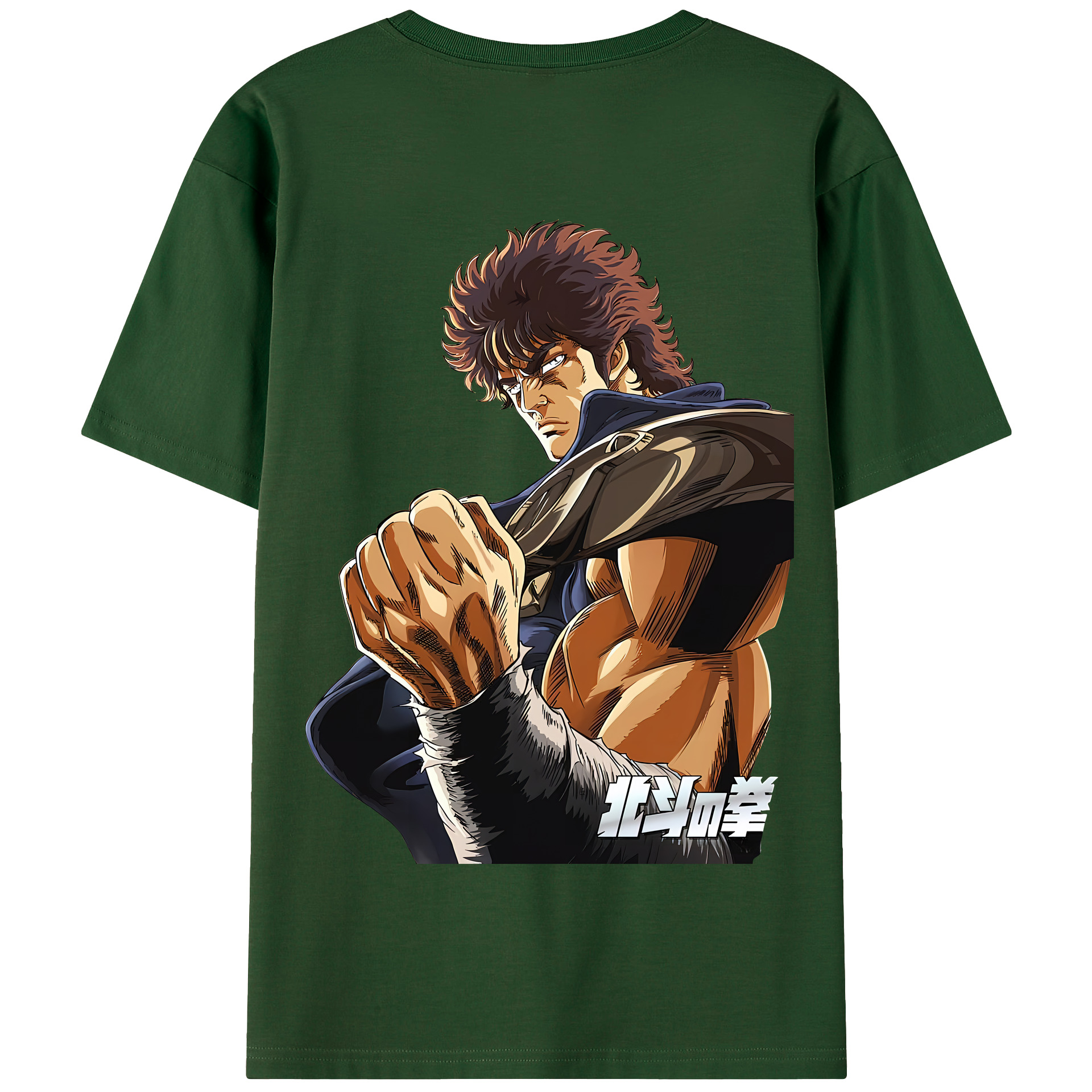 北斗の拳 Fist of the North Star 綿100％半袖Tシャツ（背面プリント）